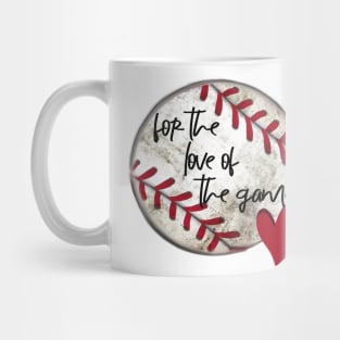 For the Love of the Game Baseball Heart Design Mug